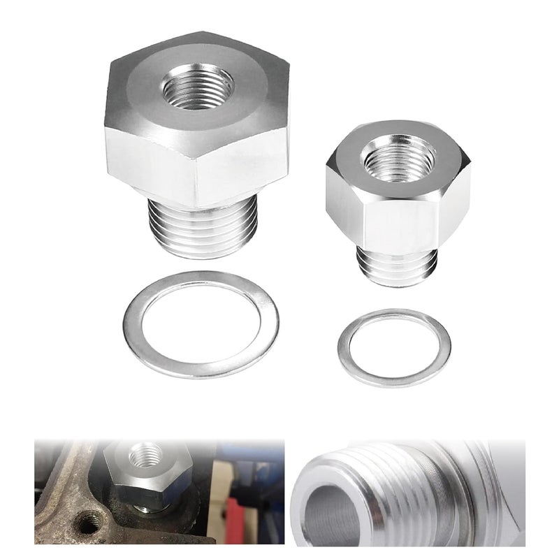 TFNBR M16x1.5 & M12x1.5 to 1/8 NPT Oil Pressure Sensor Adapter, Compatible with All GM LS Engines (LS1/LSX/LS3 4.2L/4.3L/4.8L/5.3L/6.0L/6.2L), Special Accessory for LS Swap - Image 1